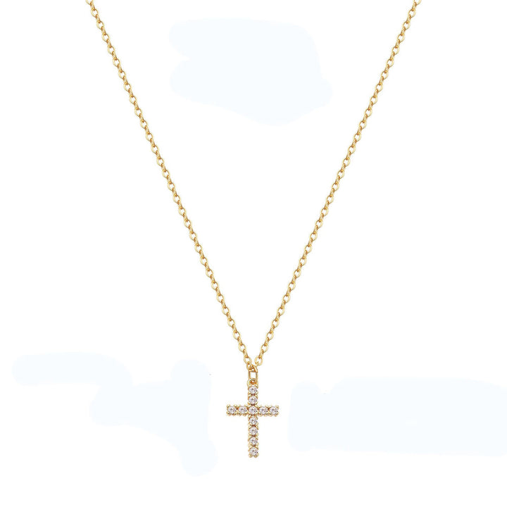 Studded Cross Necklace